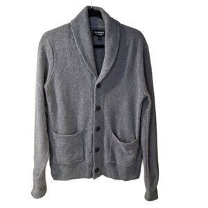 BONOBOS 100% Italian Cashmere Shawl Collar Cardigan - sz S Grey